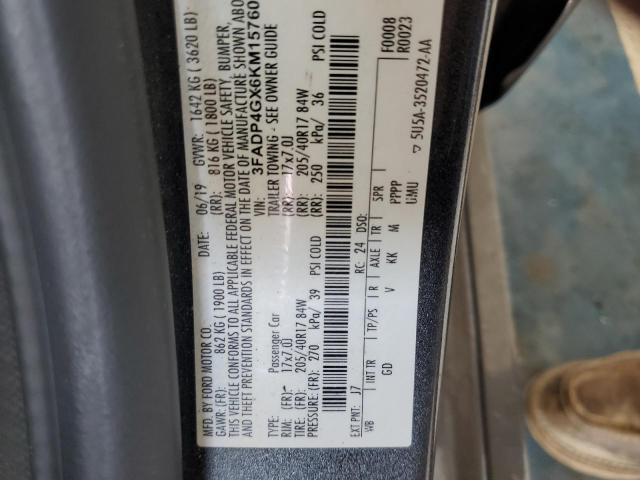 3FADP4GX6KM157609 FORD FIESTA 2019