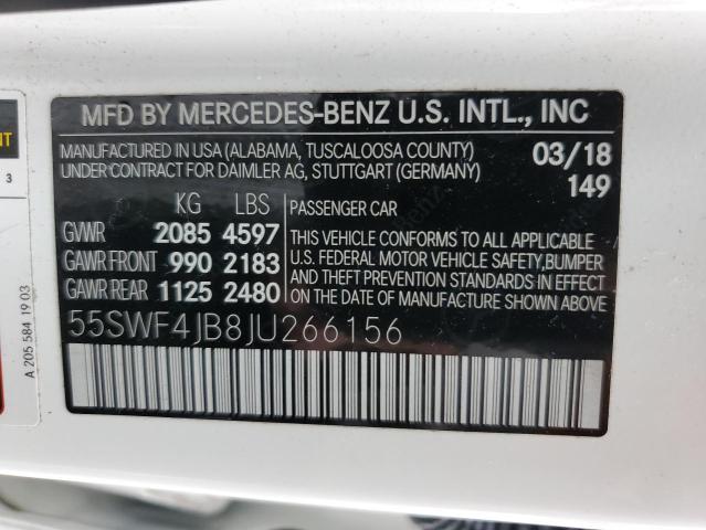 55SWF4JB8JU266156 Mercedes-Benz C 300