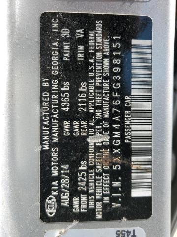 5XXGM4A76FG398151 KIA Optima Lx