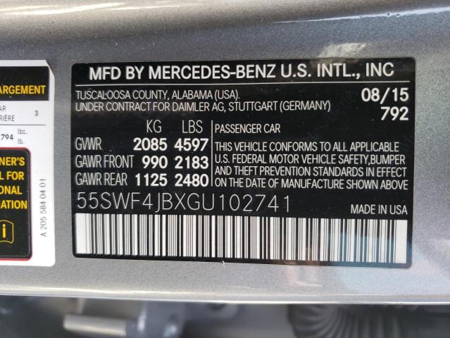 55SWF4JBXGU102741 Mercedes-Benz C 300