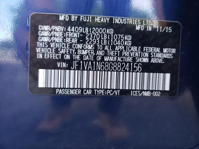 JF1VA1N68G8824156 Subaru Wrx Limited