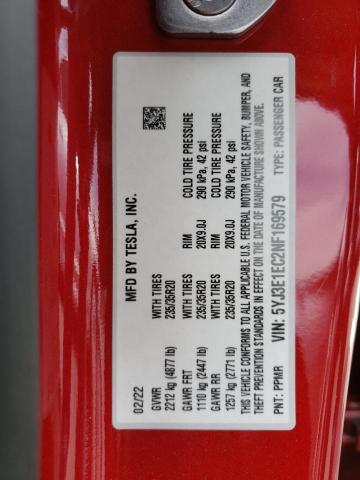 5YJ3E1EC2NF169579 Tesla MODEL 3