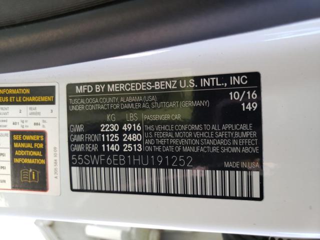 55SWF6EB1HU191252 Mercedes-Benz C 43 4matic Amg