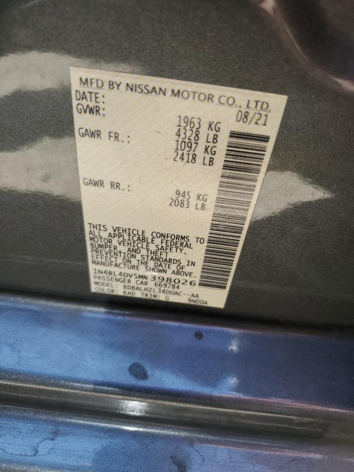 1N4BL4DV5MN398026 NISSAN ALTIMA 2021