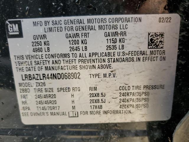 2022 BUICK ENVISION P - LRBAZLR44ND068902