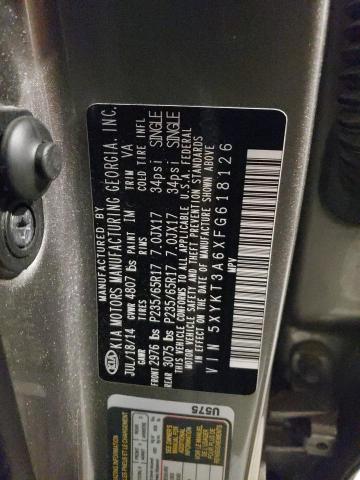 5XYKT3A6XFG618126 KIA SORENTO LX