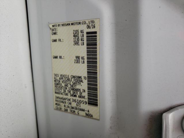 Nissan Maxima 3.5s 2017 1N4AA6AP5HC361059 Image 12