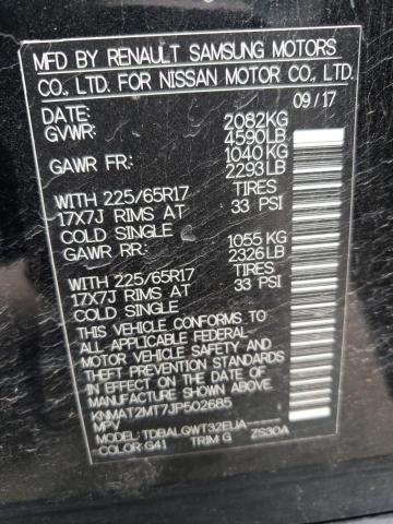 KNMAT2MT7JP502685 Nissan ROGUE S