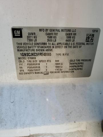 2015 CHEVROLET SUBURBAN 1GNSCJKC5FR548665