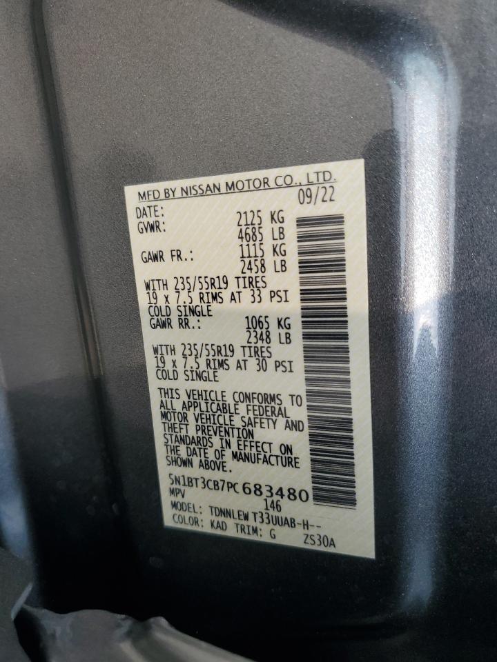 5N1BT3CB7PC683480 NISSAN ROGUE 2023