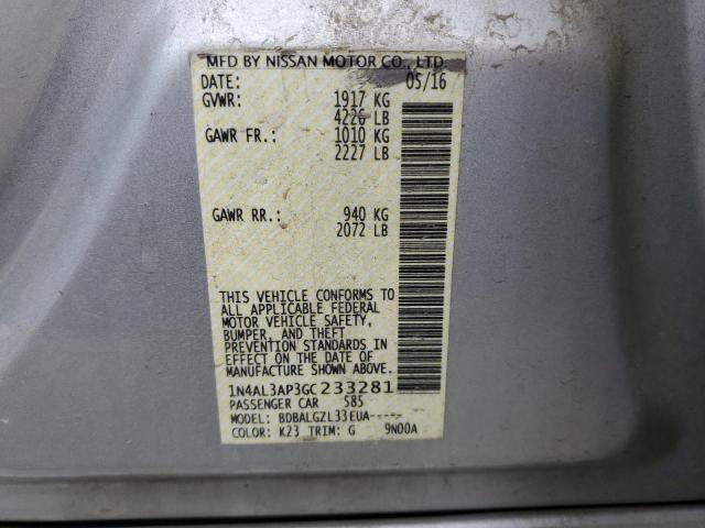 1N4AL3AP3GC233281 Nissan ALTIMA 2.5
