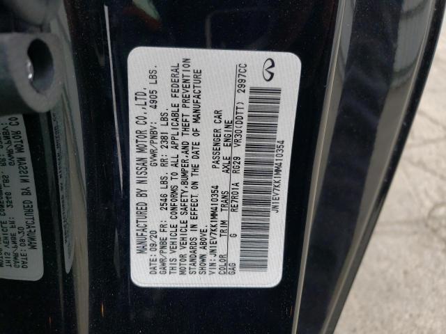 2021 INFINITI Q60 LUXE - JN1EV7KK1MM410354