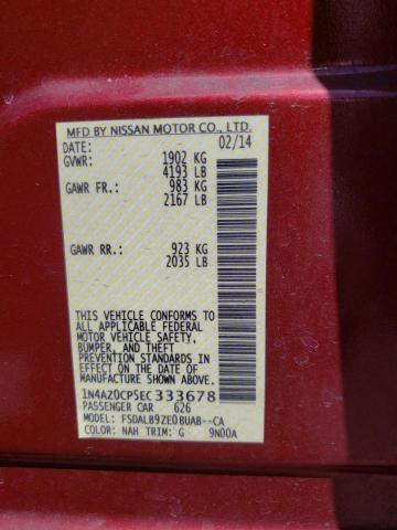 1N4AZ0CP5EC333678 Nissan LEAF S