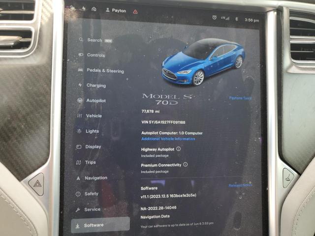 2015 TESLA MODEL S 70 - 5YJSA1S27FF091188
