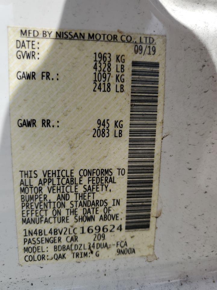 1N4BL4BV2LC169624 NISSAN ALTIMA 2020