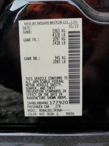 1N4BL4BV4KC177920 Nissan ALTIMA S