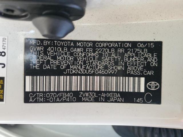 Toyota PRIUS 2015 JTDKN3DU5F0460997 Image 12