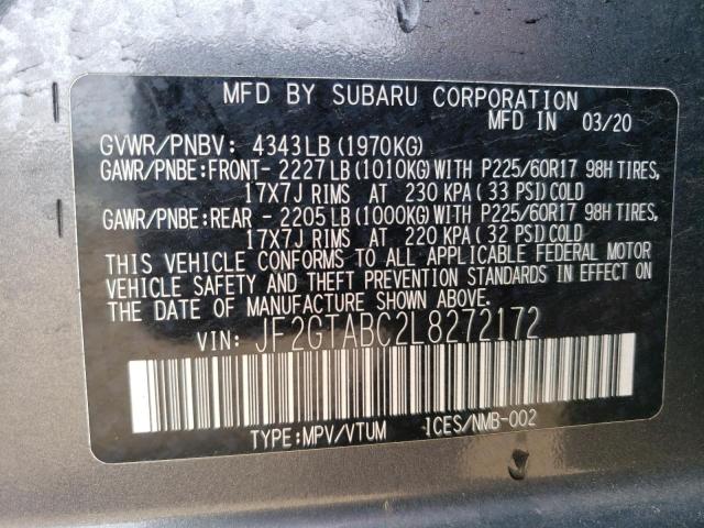 JF2GTABC2L8272172 Subaru Crosstrek