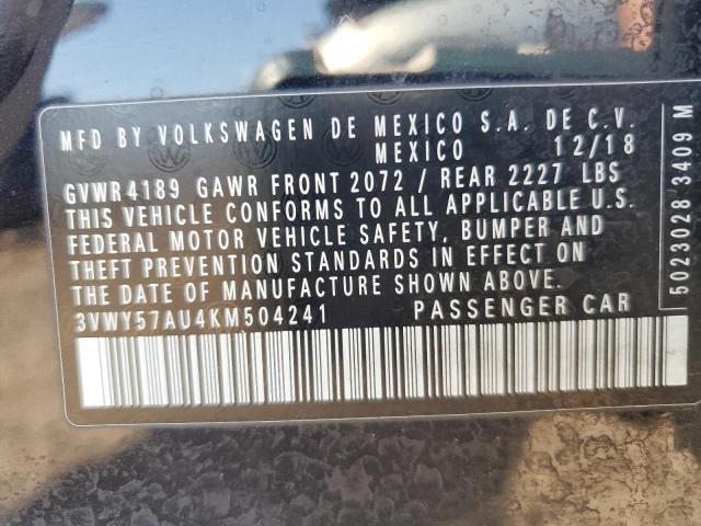 2019 VOLKSWAGEN GOLF SPORT - 3VWY57AU4KM504241