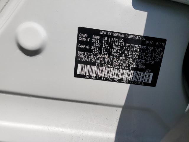 4S4WMARD0K3451615 Subaru Ascent Touring