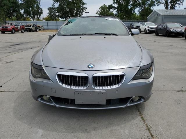 VIN: WBAEK73425B326124 Auction: COPART Lot: 54729843 Location: CA - SO SACRAMENTO WBAEK73425B326124 BMW 6 SERIES 2005 GRAY Photo 5