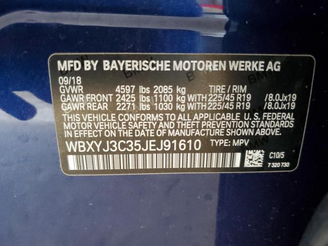 VIN WBXYJ3C35JEJ91610 2018 BMW X2, Sdrive28I no.13