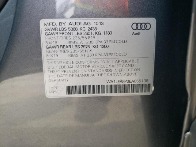 VIN WA1LFAFP3EA055138 2014 Audi Q5, Premium Plus no.13