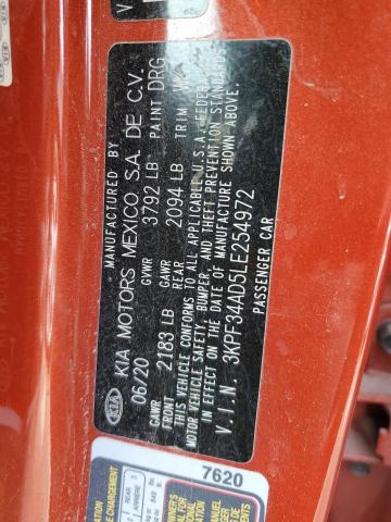 3KPF34AD5LE254972 KIA Forte Gt Line