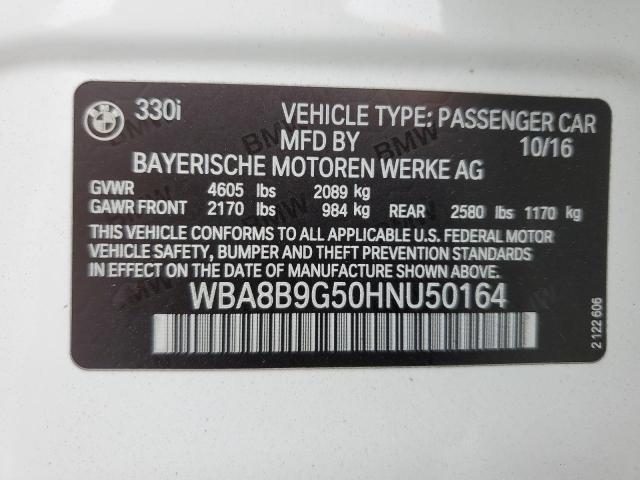 WBA8B9G50HNU50164 BMW 330 I