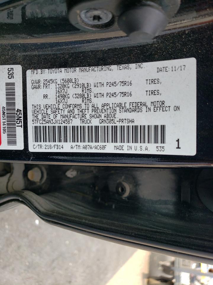 5TFCZ5AN3JX124587 TOYOTA TACOMA 2018