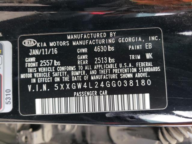 5XXGW4L24GG038180 KIA OPTIMA SX
