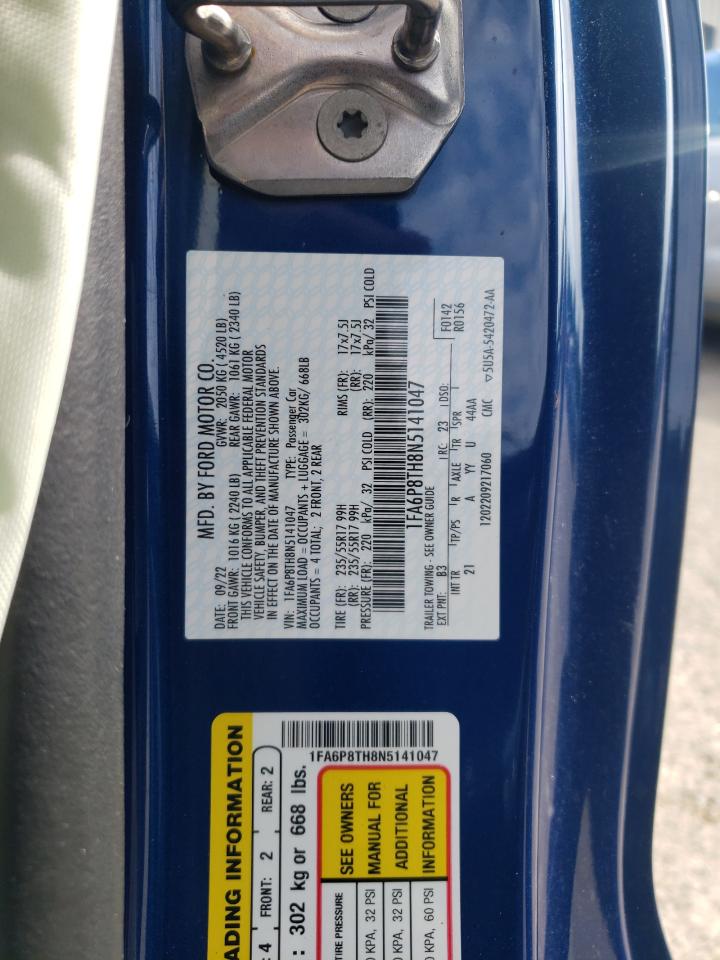 1FA6P8TH8N5141047 FORD ALL Models 2022