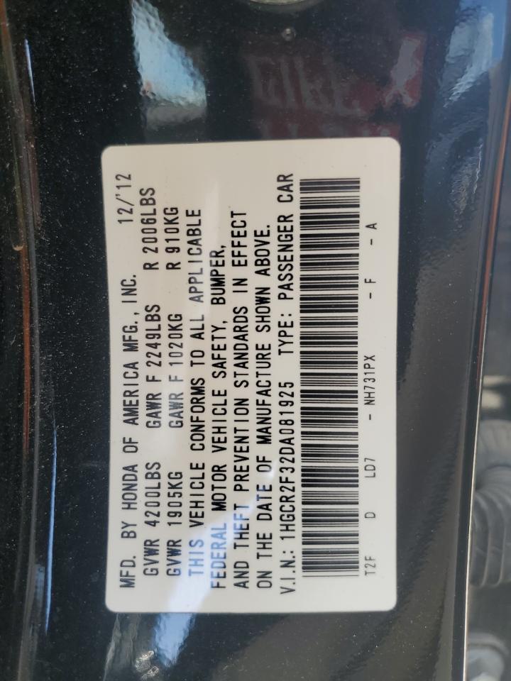 1HGCR2F32DA081925 2013 Honda Accord Lx