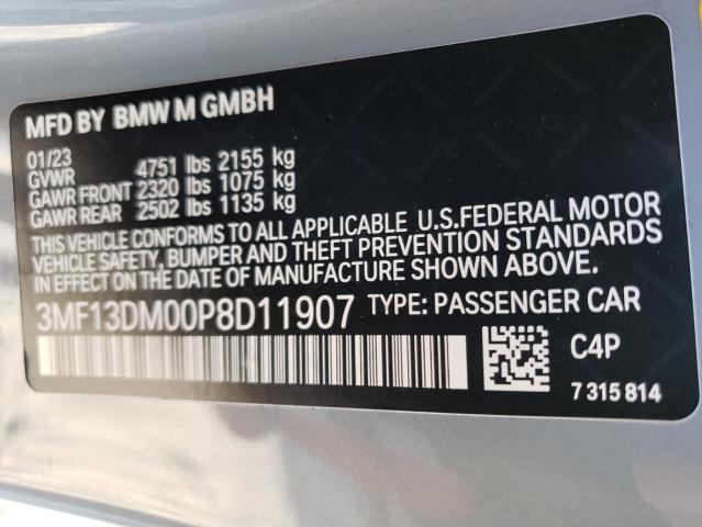 VIN 3MF13DM00P8D11907 2023 BMW M2 no.12