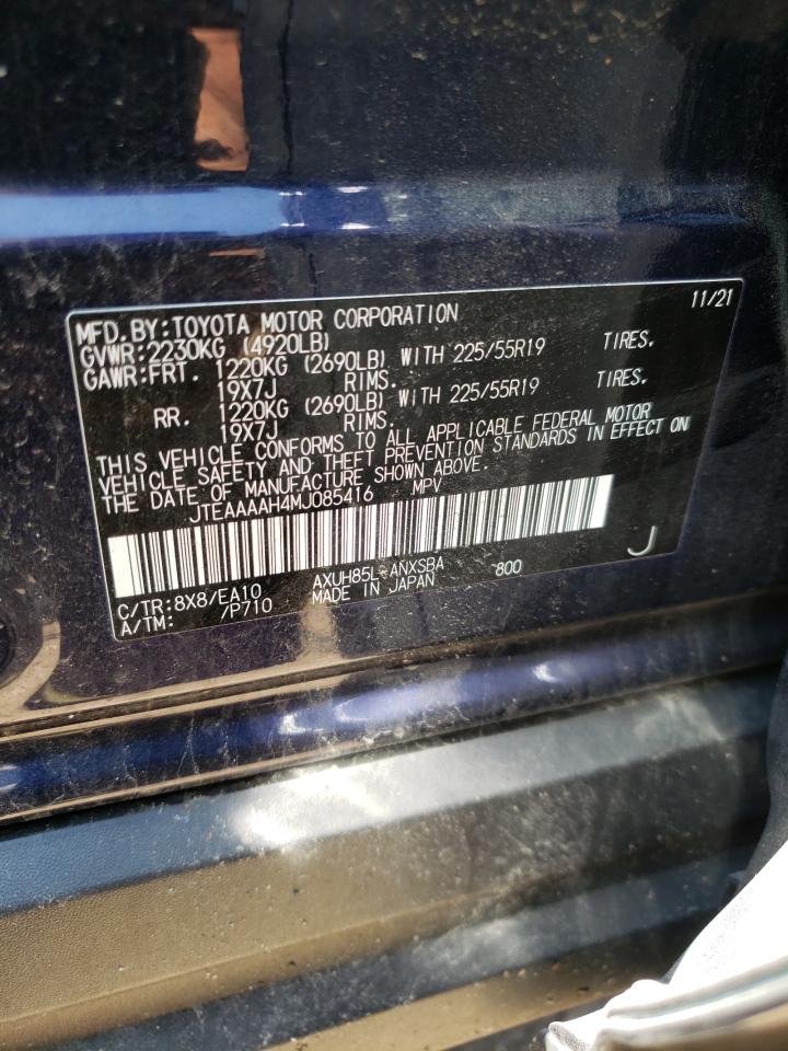 JTEAAAAH4MJ085416 TOYOTA VENZA 2021