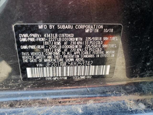 JF2GTAMC5KH253742 Subaru Crosstrek Limited