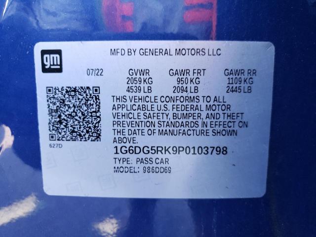 1G6DG5RK9P0103798 Cadillac CT4 SPORT 12