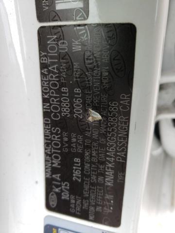 KNAFK4A63G5538586 KIA FORTE LX