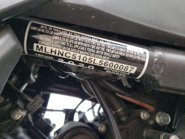 2020 HONDA CBR300 R MLHNC5105L5600087