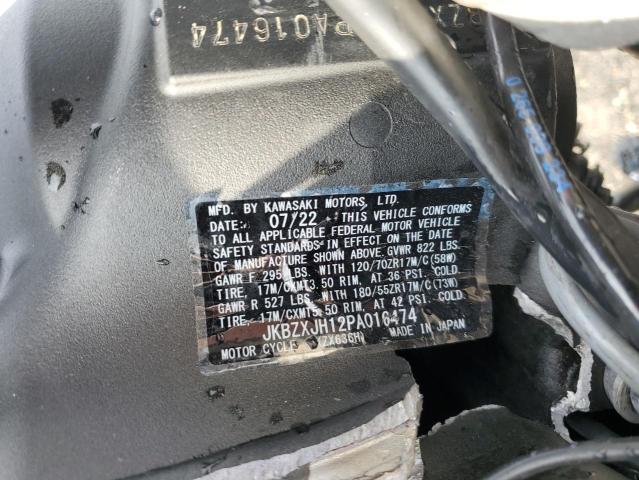 2023 KAWASAKI ZX636 K - JKBZXJH12PA016474