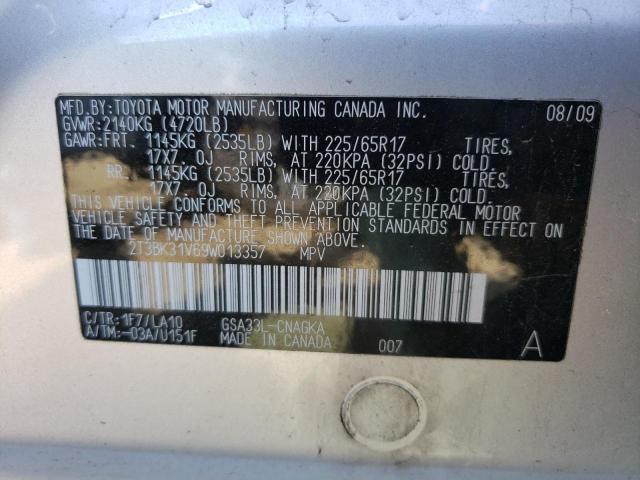 2009 Toyota Rav4 Limited VIN: 2T3BK31V69W013357 Lot: 61397534