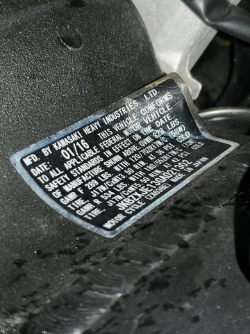 2016 KAWASAKI ZX636 E - JKBZXJE13GA021302