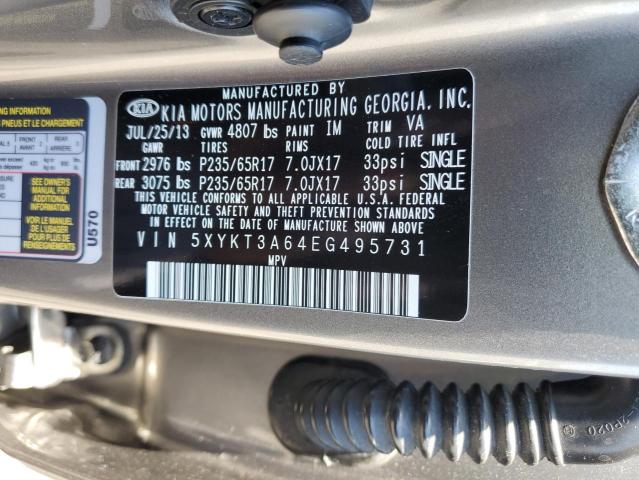 5XYKT3A64EG495731 KIA SORENTO LX
