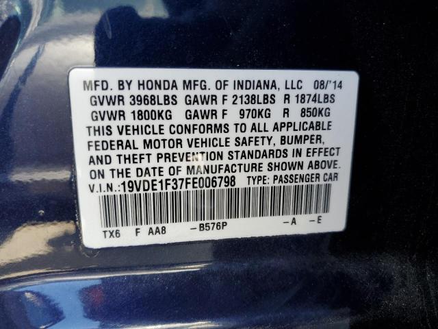 2015 ACURA ILX 20 - 19VDE1F37FE006798