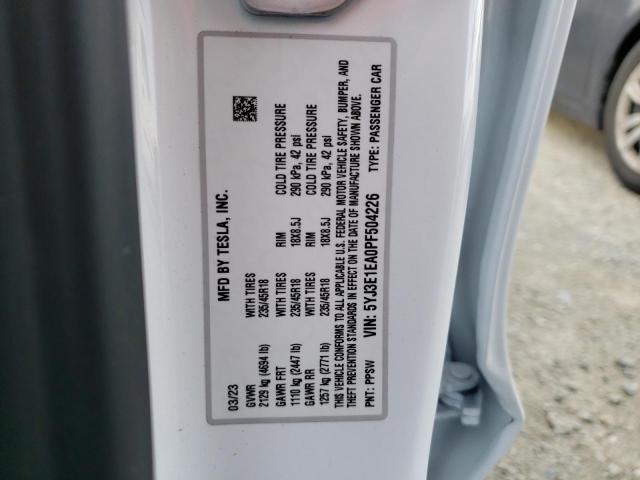 5YJ3E1EA0PF504226 Tesla MODEL 3