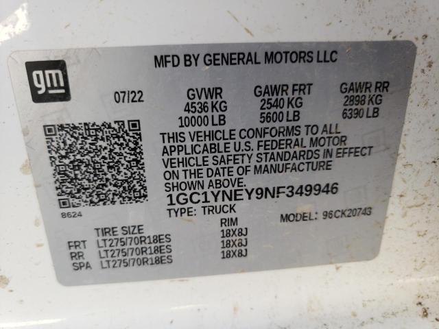 2022 CHEVROLET 2500 HD - 1GC1YNEY9NF349946