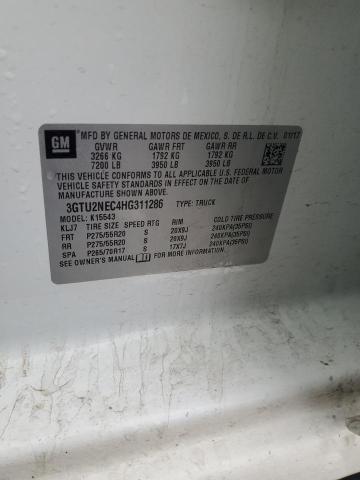 3GTU2NEC4HG311286 GMC Sierra K1500 Slt