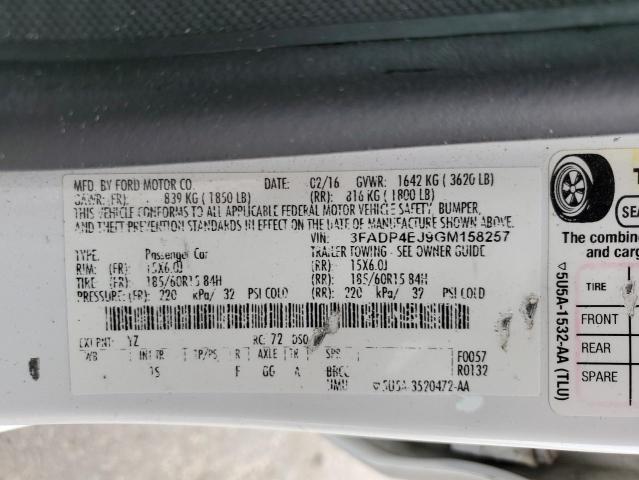 3FADP4EJ9GM158257 Ford FIESTA SE
