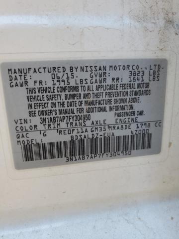 3N1AB7AP7FY304950 Nissan SENTRA S