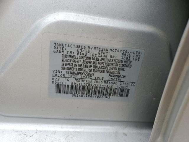 3N1AB7AP8KY228343 Nissan SENTRA S